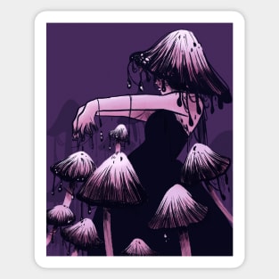 Inky Cap Mushroom Sticker